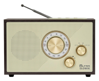 Radio i budzik ELTRA SŁOWIK Ciemny Brąz USB/BT